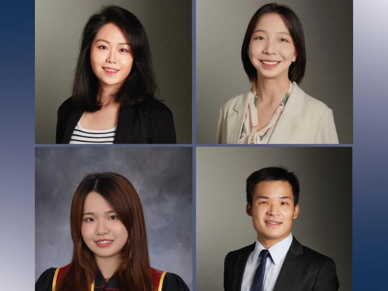 M.S. Analytics students Siyan Cai, Manqiu Liu, Tsz Fung Pang, and Jia Shi